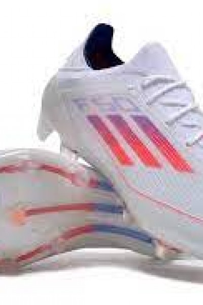 Adidas F50 Adizero FG Firm Ground Krampon - Beyaz/Kırmızı/Mavi